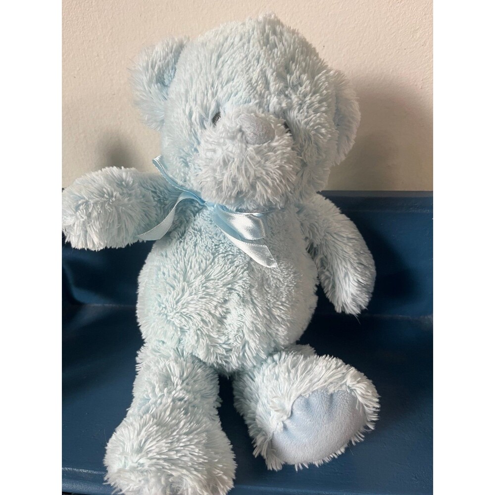 Baby G My First Bear Plush Stuffed Animal Toy Sewn Eyes Embroidered